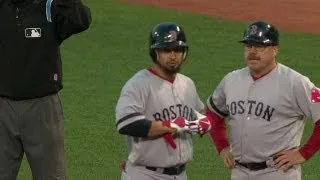 Victorino laces an RBI single to center field