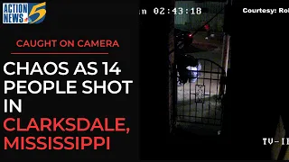 Surveillance footage shows chaos during first of 3 shootings that left 14 wounded in Clarksdale