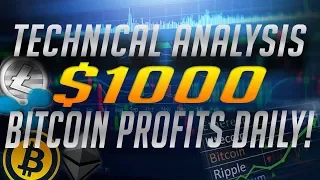 $1000 Profits Per Day! How To Trade Bitcoin? - ETH LTC NEO XRP- Cryptocurrency Analysis