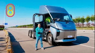 The Chinese electric lorry - like a spaceship!