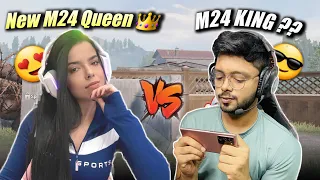 M24 Queen VS M24 King 👑 | Indian Sniper Girl Challenged Me For TDM Match - Android Gamer