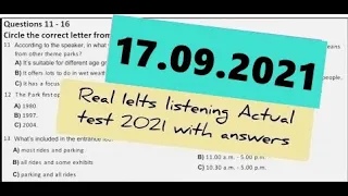 IELTS Listening Actual Test 2021 with Answers | 17.09.2021