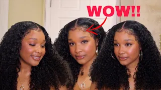 Realistic and Natural Edges| Kinky curly wave wig 4C edges install Ft. Hermosa Hair