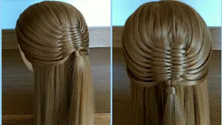 Легкие и быстрые прически на каждый день. Прически пошагово. Easy and fast hairstyles for every day.