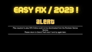 PS4: GTA 5 Files required to play GTA ONLINE Could Not Be Downloaded (2023 / Easy Fix!!!)