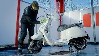 My Vespa Gts is getting a cleaning