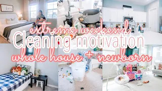 Extreme✨ Whole house clean with me!! || Postpartum cleaning motivation || Clean with me