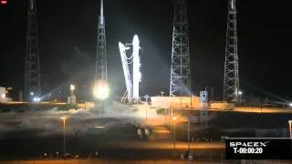 SpaceX Falcon 9 / Dragon Launch CRS-1 (10-7-2012, SpaceX Webcast Version, HD)