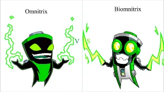 Omnitrix vs Biomnitrix side by side comparison Part 6