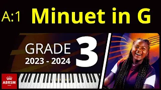 ABRSM Grade 3 Piano 2023 -  Minuet in G, BWV Anh  II 116 (Anon)