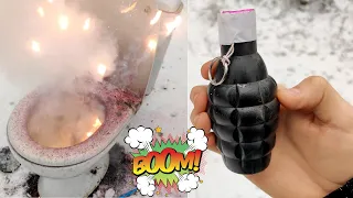 💥 BIG FIRECRACKERS vs TOILET 🧨 Blow up the toilet with powerful firecrackers
