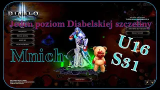 DIABLO 3 PL - Piekielna Szczelina, Jeden Poziom | Mnich Szarża Udręka 16 S31