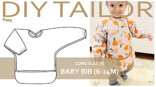 Baby Bib With Long Sleeves Sewing Tutorial DIYTAILOR