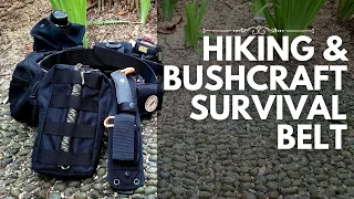 Hiking & Bushcraft Survival Belt Kit Using a Molle System