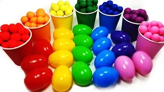 Learn Color With Play Doh Ball and Surprise Eggs Fun Learning fun Video