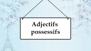 Притяжательные прилагательные во французском языке; adjectfs possessifs