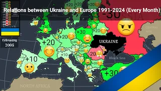 Relations between Ukraine and Europe 1991-2024 (Every Month)