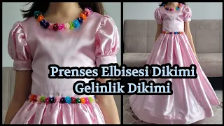 Çocuk gelinlik dikimi🌟 Prenses elbisesi dikimi, kolay dikis