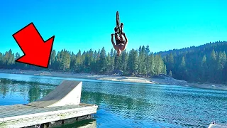 BMX BIKE LAKE JUMP!