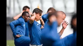 Juventus train at the Allianz Stadium