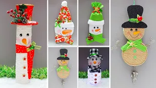 5 Economical Simple material Snowman making ideas | DIY Budget friendly Christmas craft idea🎄141