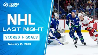 NHL Last Night: All 13 Goals and Scores on January 15, 2023