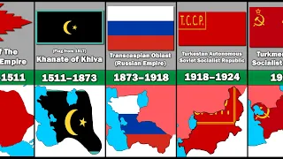 Evolution of Turkmenistan's Flag and Territory