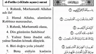 Qurani Kərimin Azərbaycan Dilində Təfsiri Fatihə Surəsi İlk 3 Ayə