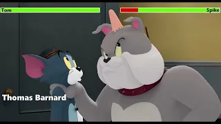 Tom and Jerry vs. Spike and Toots with healthbars
