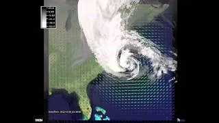 Lifecycle of Hurricane Sandy - Simulation 1: Cloud Tops