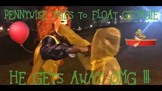 PENNYWISE TRIES TO FLOAT GEORGIE, BUT GETS AWAY OMG !!!