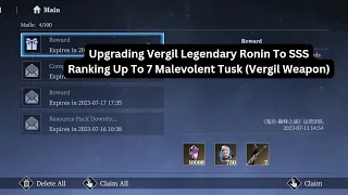 Devil May Cry Peak Of Combat | Upgrading Vergil To SSS And Ranking Up His Weapon Until Max