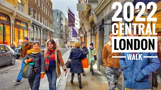 2022 Central London Walking Tour | Leicester Square to Bond Street Relaxed Walk [4kHDR]