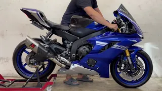 Yamaha Yzf-R6 Exhuast sound Akrapovic slip on