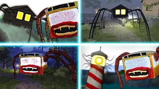 ALL EXPERIMENT with BUS EATERS and HOUSE HEAD, LIGHTHOUSE MONSTERS!