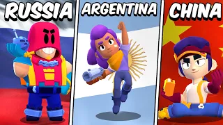 ALL BRAWLERS NATIONALITIES in Brawl Stars