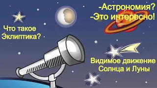 05 Эклиптика  Видимое движение Солнца и Луны