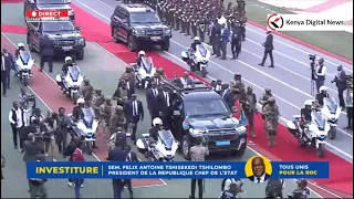 Tight Security as DRC President Felix Tshisekedi leaves the stadium after his inauguration!!