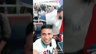 After winning World Cup 2018 France,enjoyed in metro