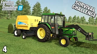 WE BUY OUR FIRST BALER - Survival Challenge FS22 Calm Lands Ep 4