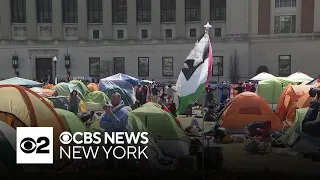 Pro-Israel rally held outside Columbia as pro-Palestinian protests continue