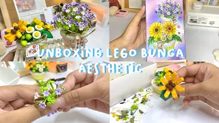 |ASMR| Unboxing + Rakit Lego Bunga Aesthetic✨brick speed build