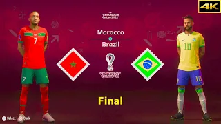 FIFA 23 | MOROCCO vs. BRAZIL | ZIYECH vs. NEYMAR | FIFA WORLD CUP FINAL | [4K]