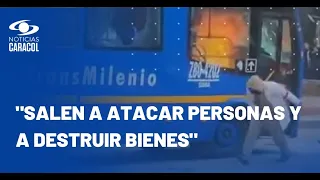 Bus del SITP quemado por encapuchados “fue un acto criminal premeditado”, denuncia Galán