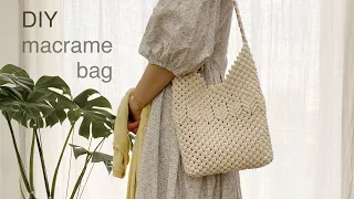 DIY | macrame shoulder bag | 마크라메 숄더 백 가방