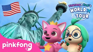 Hogi and Pinkfong visit the USA | 🌎World Tour Series | Kids Animation & Cartoon | Pinkfong & Hogi