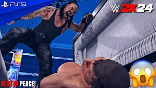 WWE 2K24 - Undertaker vs. John Cena - Casket Match at WrestleMania | PS5™ [4K60]