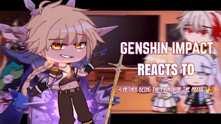 💛✨ Genshin Impact Reacts to Aether being the King of the Abyss 👑 || Gacha Club