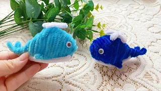 Pipe Cleaner Crafts - Blue Whale |  Easy Animal with PIPE CLEANER | Easy Pipe Cleaner DIY Tutorial