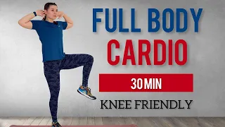 30 MIN FAT BURNING CARDIO WORKOUT / Knee Friendly / No Jumping / No saquats / Home workout